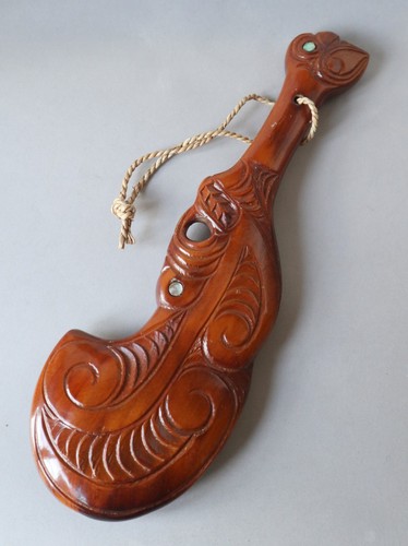 Vintage maori carved wooden - maori,
