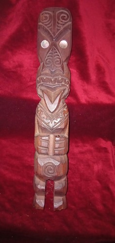 Large vintage carved wooden - vintage,