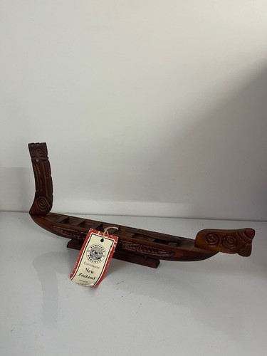 Vtg maori hand carved war - carved,