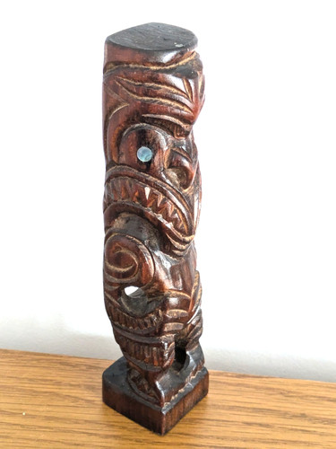 Maori wood figurine totem - wood,