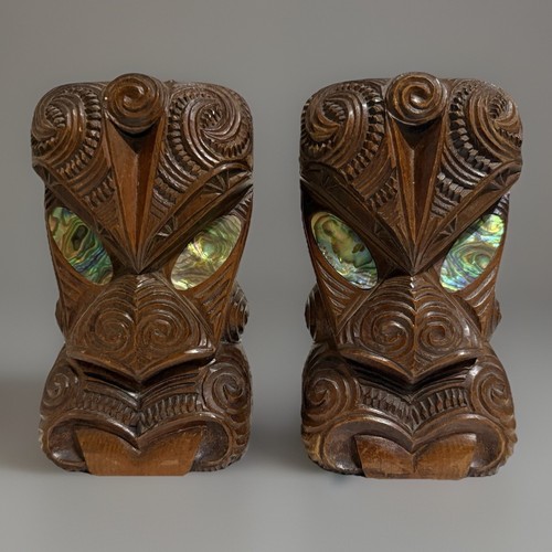 Maori tiki head wood carved - maori,