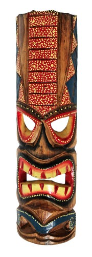 Tiki mask wooden wall plaque - tiki,