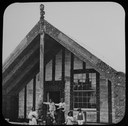 Magic lantern slide ohinemutu - lantern,