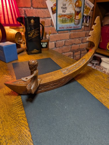 Vintage hand carved - carved, wood